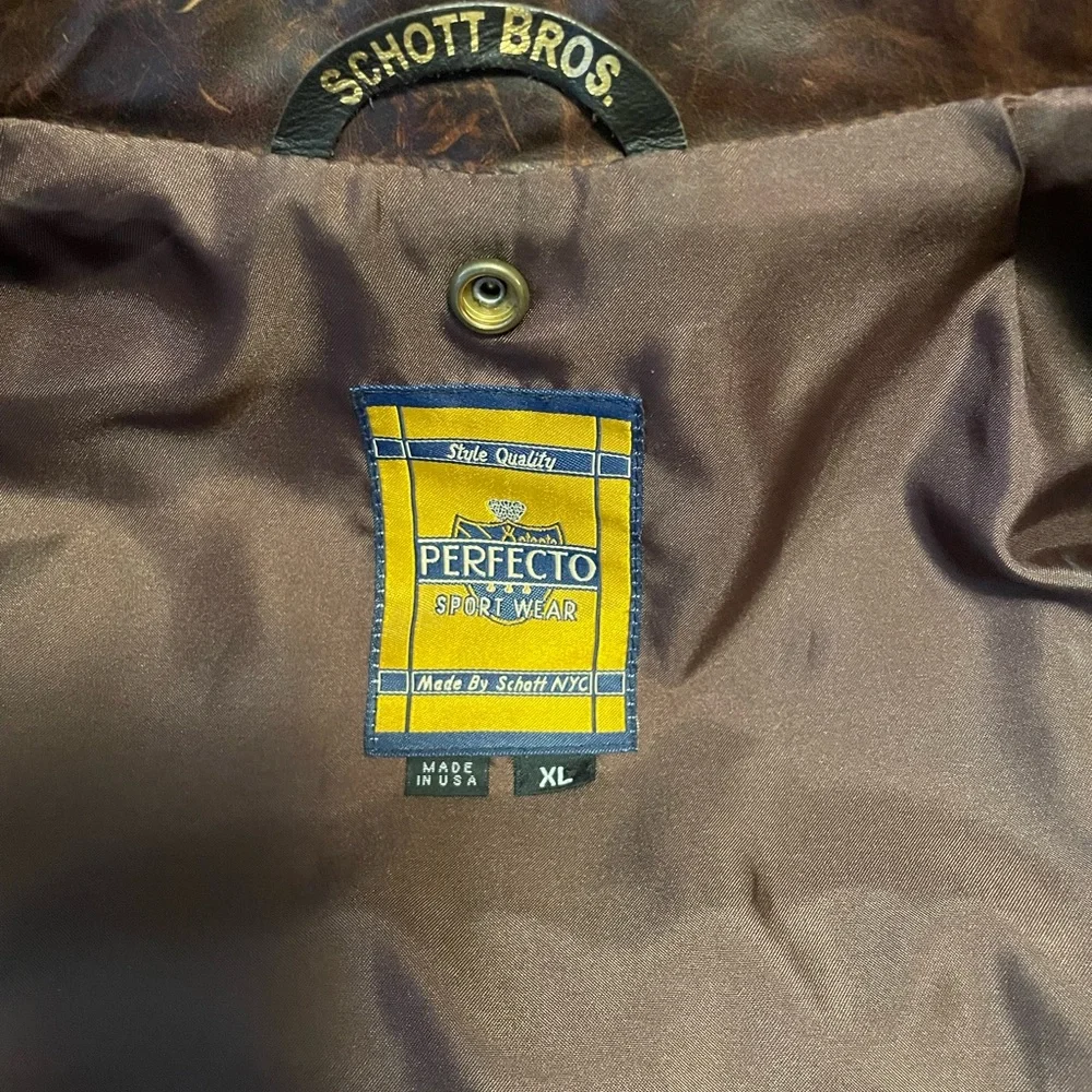 ** SOLD ** SCHOTT NYC PERFECTO MODEL 619 LIGHTWEIGHT BIKER JACKET - Picture 10 of 16